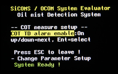 COT TD alarm enable